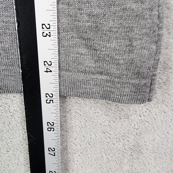 Women's Grey DKNY Acrylic Shirt Short Sleeve Crew Neck Size L - Picture 12 of 13